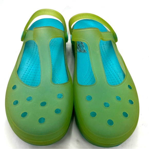 CROCS Shoes Crocs Womens Sandals Slipon Close Toe Translucent Green